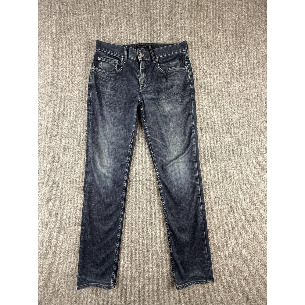 Banana Republic Jeans Mens‎ 30x32 Blue Slim Fit Straight Stretch Dark Wash Denim